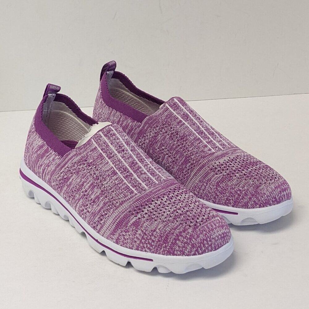 Propet Travelactive Stretch Slip-On Shoes, Berry, Women's 6.5 Narrow